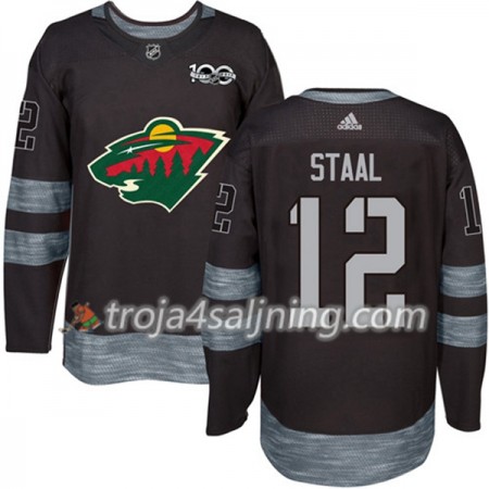 Minnesota Wild tröja Eric Staal 12 1917-2017 100th Anniversary Adidas Svart Authentic - NHL Tröjor Herr